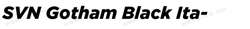 SVN Gotham Black Ita字体转换